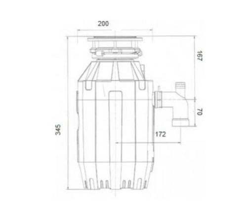 Измельчитель пищевых отходов бытовой Bone Crusher 810 AS