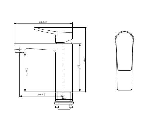 Смеситель для раковины Savol SK-H3201, хром