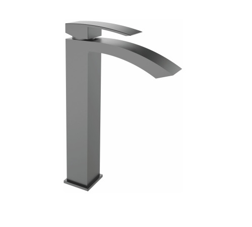 Смеситель для раковины высокий Rose R15T R1511T, оружейная сталь