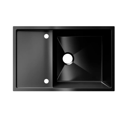 Кухонная мойка Ulgran Steel 780x500, вороненая сталь