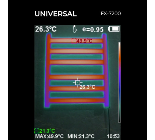 Полотенцесушитель электрический Fixsen UNIVERSAL 600х500 FX-7200W, белый