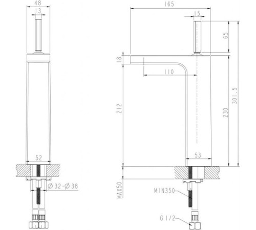Смеситель для раковины Bravat Spring F179113C-A, хром