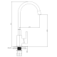 Смеситель для кухни с гибким изливом Esko Coral CL 519 B/CL519CrB , хром/черный