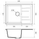 Кухонная мойка GranFest QUADRO 650L, топаз