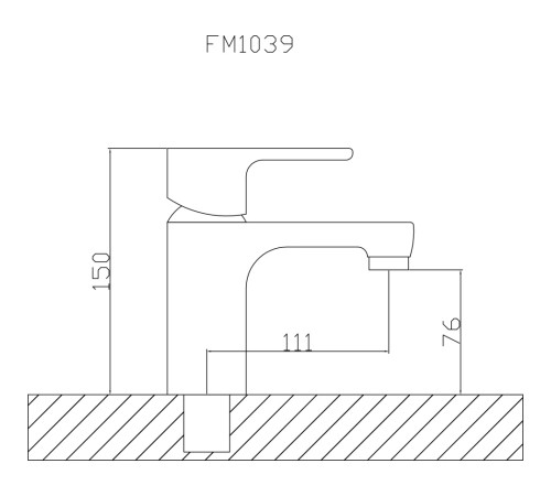 Смеситель для раковины Fmark FM1039, хром