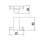 Крючок для ванной комнаты Savol S-007354, хром