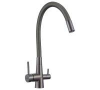 Смеситель для кухни с подключением фильтра воды Fmark FS1062-Q06, графит;серый