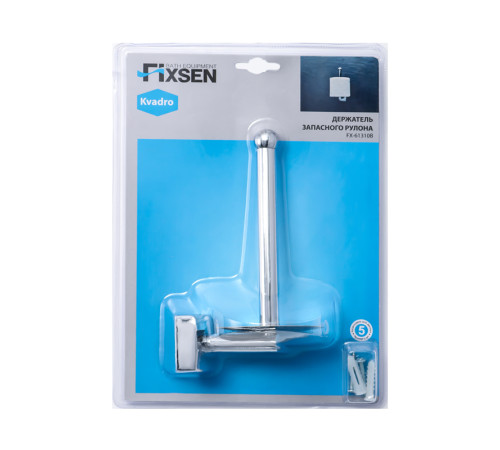 Держатель для туалетной бумаги FIXSEN KVADRO FX-61310B, хром