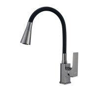Смеситель для кухни с гибким изливом Prohanss P61.4406.09, графит