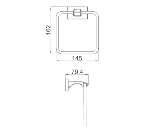 Кольцо для полотенец GAPPO G0704-6, черный