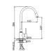 Корпус для кухонного смесителя FRAP F40990, хром