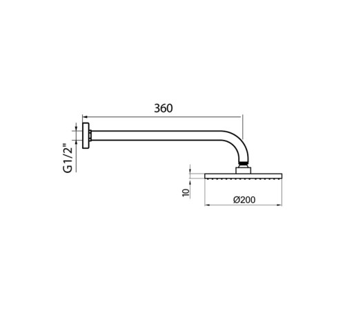 Верхний душ Webert AC0013740METAL, белый