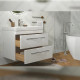 Тумба с раковиной подвесная Velvex Jill tp.JIL.9595.80.2Y белый матовый, 80 см