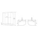 Душевая кабина Timo Standart Silver Fabric T-6602SRF, 120x85x220