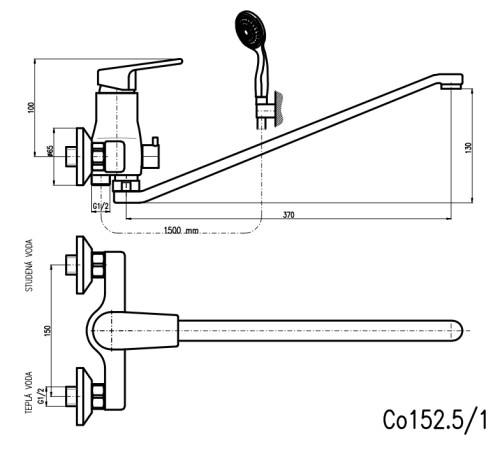 Смеситель для ванны Rav Slezak Colorado CO152.5/1