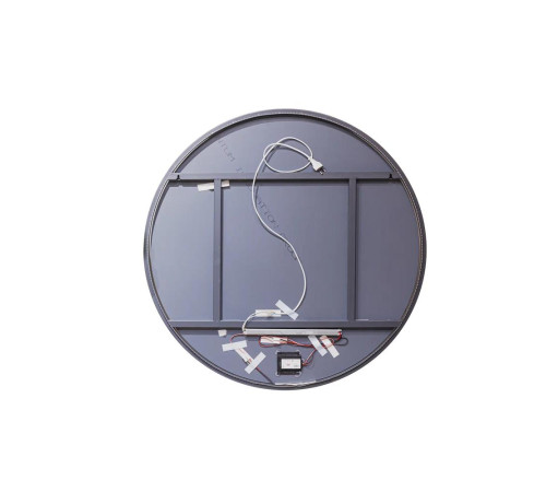 Зеркало Dreja SHINE 80х80 см, метал. рама, графит, беск. сенсор,  LED-подсветка, диммер