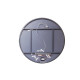 Зеркало Dreja SHINE 80х80 см, метал. рама, графит, беск. сенсор,  LED-подсветка, диммер