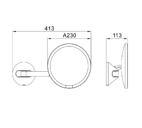 Зеркало косметическое с подсветкой JAVA S-M8881, хром