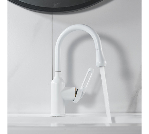 Смеситель для раковины Raffine F101C, белый