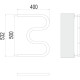 Полотенцесушитель водяной Terminus М-образный (1") БШ 50х40