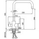 Смеситель для кухни с подключением фильтра FRUD R43054, хром