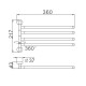 Полотенцедержатель Haiba HB114, хром