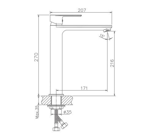 Смеситель для раковины Haiba HB11505-8, белый