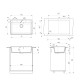 Кухонная мойка Ulgran Quartz Forte 760-10, песок