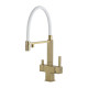Смеситель для кухни с гибким изливом и подключением фильтра GAPPO G4395-53, золотой сатин