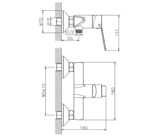 Гигиенический душ со смесителем Haiba HB55559, хром