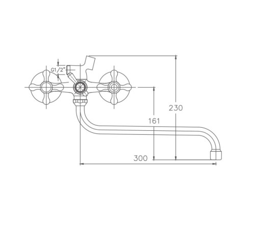Смеситель для ванны Haiba HB2226, хром