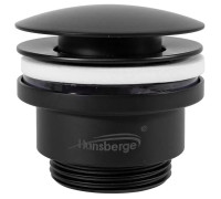 Донный клапан для раковины Hansberge H107BL, черный