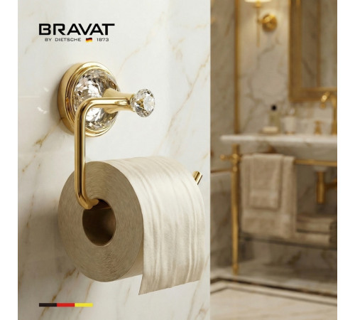 Держатель для туалетной бумаги BRAVAT D7285G-SW, золотой