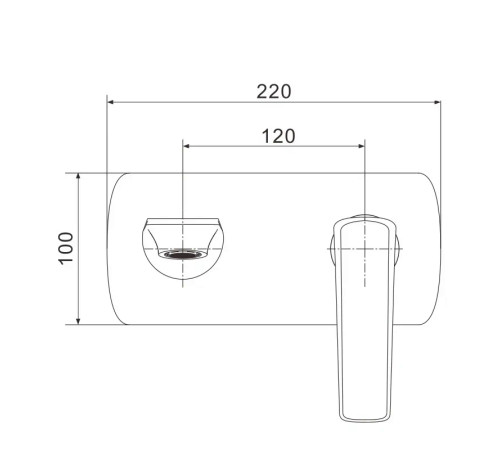 Смеситель для раковины встраиваемый Rose R13F R1341F, белый/хром