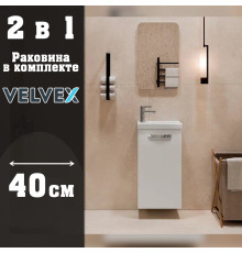 Тумба с раковиной подвесная Velvex Estea tp.EST.MOD.40.1D, 40 см