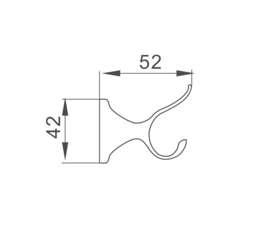 Крючок для ванной комнаты Haiba HB8505, хром