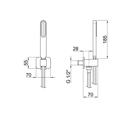 Душевой гарнитур Webert Shower Set AC0847015, хром