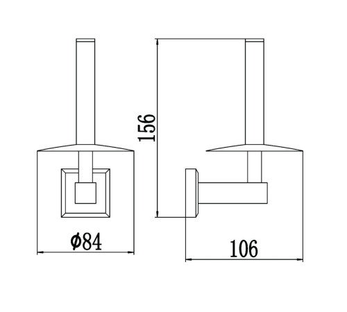 Держатель для туалетной бумаги Savol S-009552-1, хром