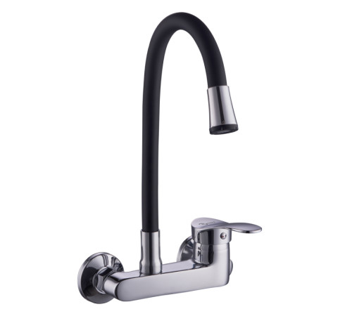 Смеситель для кухни Plstart PD46001-7, хром/чёрный