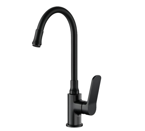 Смеситель для кухни с гибким изливом FRAP F4462, черный
