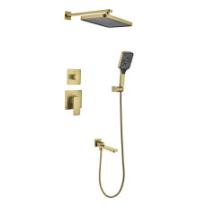 Душевая система встраиваемая Fmark FS8748-3C, матовое золото