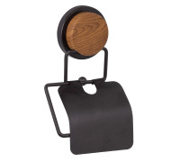 Держатель для туалетной бумаги FIXSEN MAGIC WOOD FX-46010, черный/коричневый