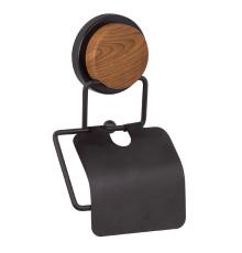 Держатель для туалетной бумаги FIXSEN MAGIC WOOD FX-46010, черный/коричневый