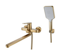 Смеситель для ванны Shevanik S4522G, золотой сатин