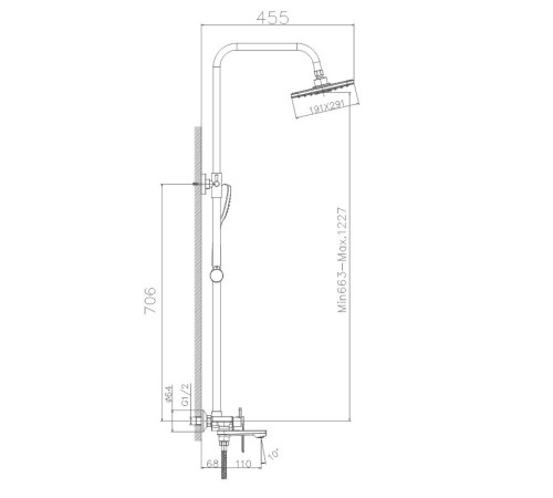 Душевая система Haiba HB24505-8, белый