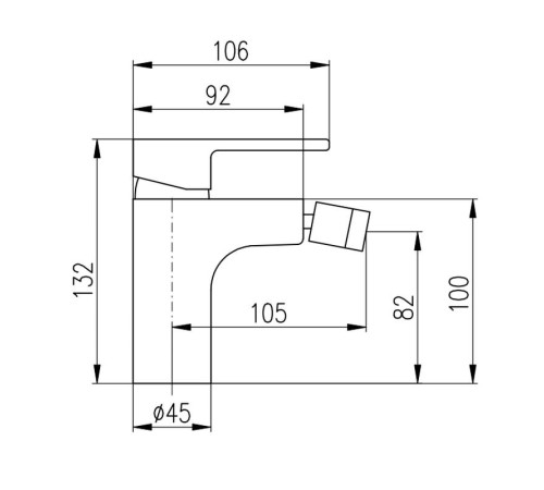 Смеситель для биде Rav Slezak VLTAVA VT445.5KCB, белый/хром