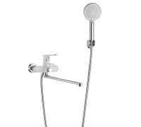 Смеситель для ванны Savol S-600609AW, хром/белый