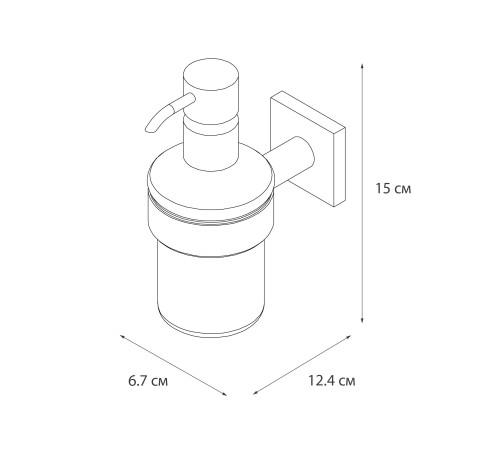 Дозатор жидкого мыла FIXSEN LUX CHROME FX-15012, хром