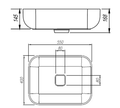 Раковина Florentina Наоми 55 см 10.330.00550.307, серый шёлк