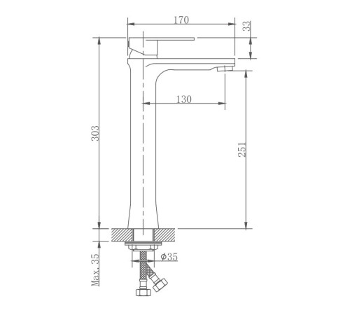 Смеситель для раковины Haiba HB11807, сатин